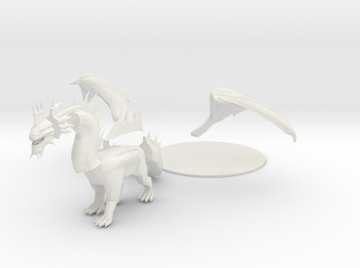 Silver Dragon 3d printed 