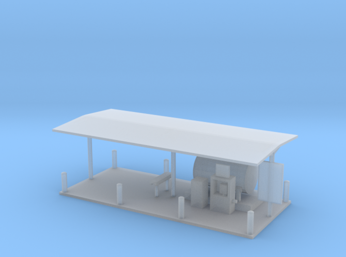 Gas Fueling Station Z Scale 3d printed Gas Fueling Station Z scale