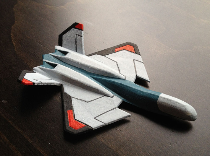 Air Superiority Drone 3d printed Painted model - printed with White Detail and painted with acrylic paints.