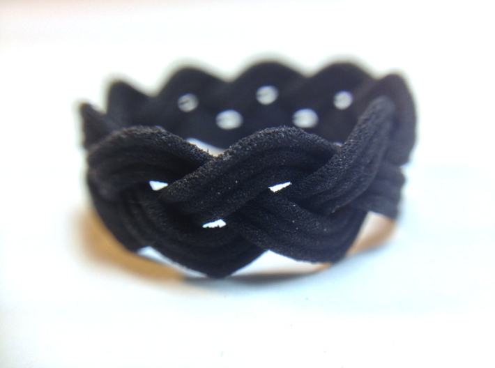 Turk's Head Knot Ring 3 Part X 9 Bight - Size 7.5 3d printed