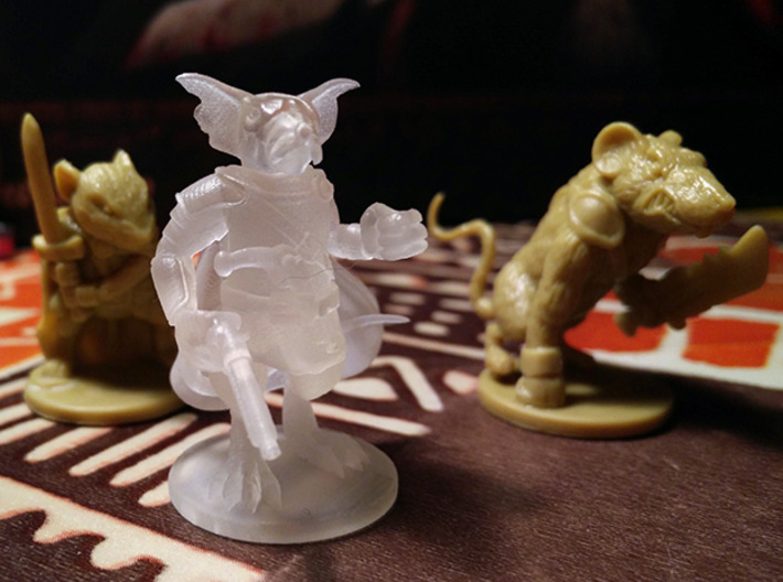 Captain Vurst 3d printed FuD print, with minis from the game