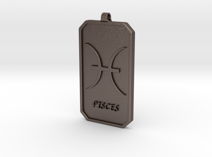 Zodiac Dogtag/KeyChain-PISCES 3d printed