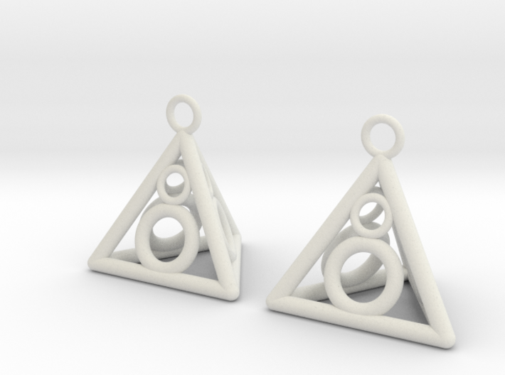 Pyramid triangle earrings serie 3 type 3 3d printed