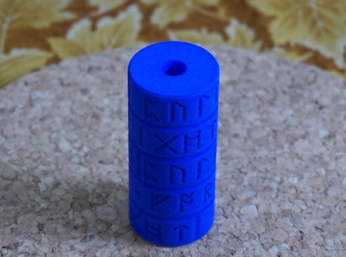 Runic Pull Cord Weight 3d printed
