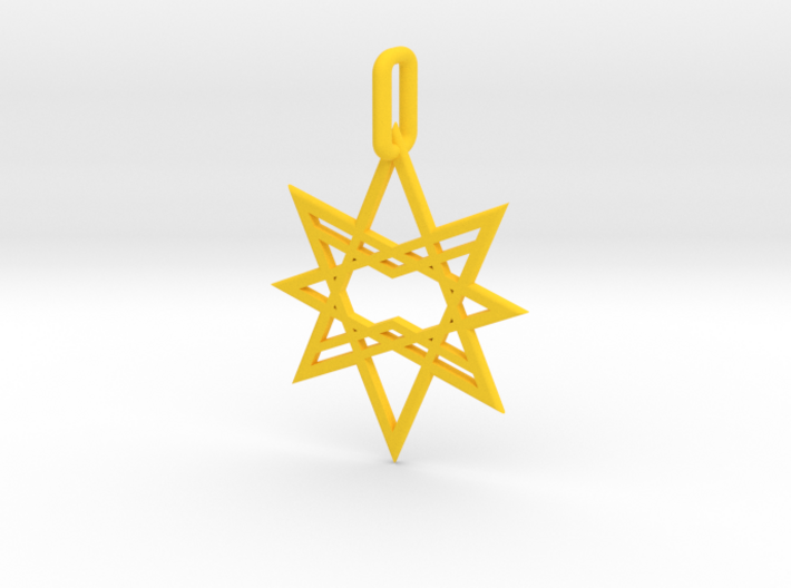 Double Octagon Star Pendant 3d printed