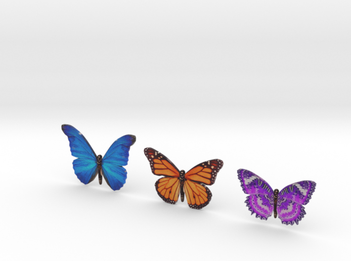 3 Butterflies 3d printed