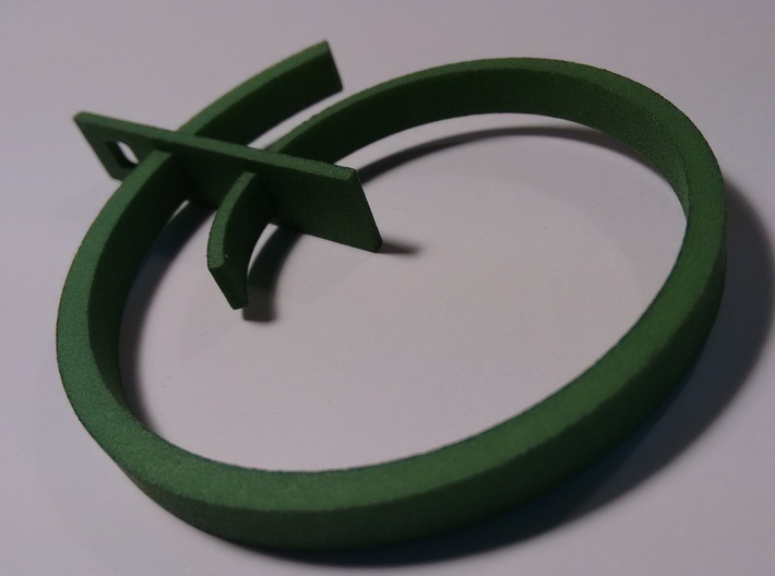 Spiral pendant 3d printed Green Processed Versatile Plastic
