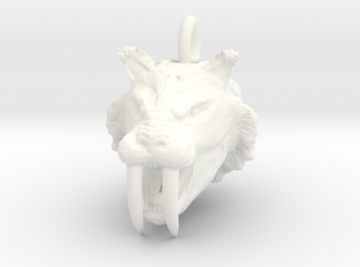Saber toothed cat pendant 3d printed
