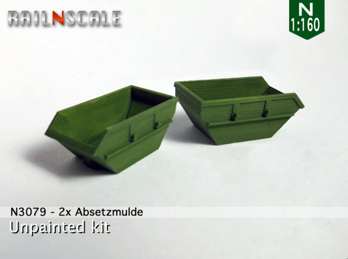 2x Absetzmulde (N 1:160) 3d printed