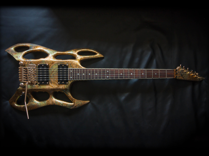 Bodydown 3d printed Andromeda X  guitar body