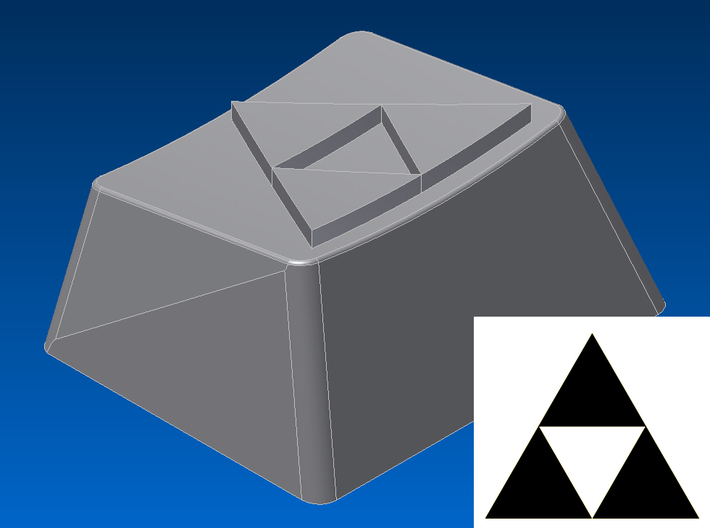 Legend of Zelda - Triforce Keycap (R1, 1.25x) 3d printed