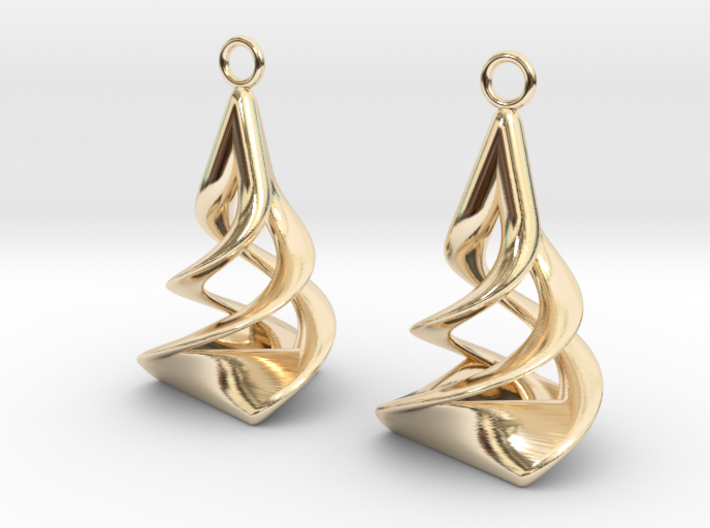 Twist earrings 3d printed