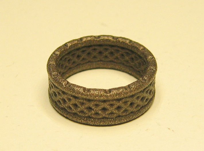 TreeSin Ring 3d printed Matte Bronze Steel