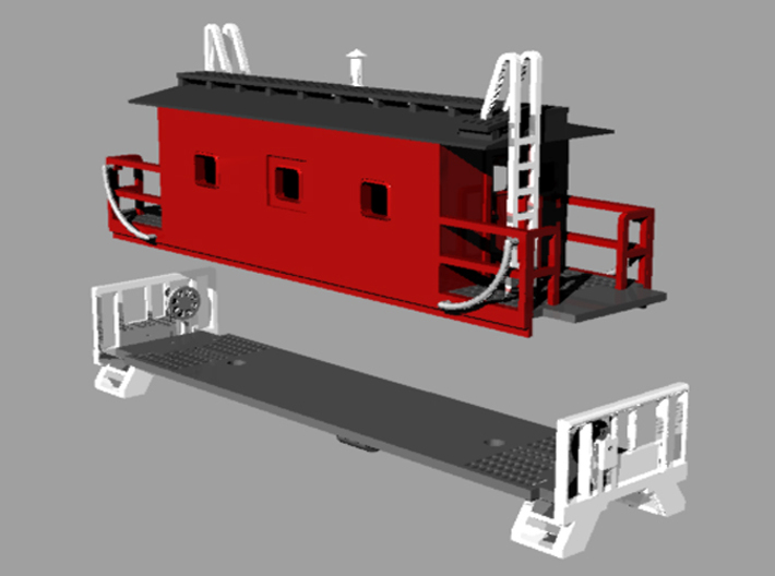N Scale Monon Transfer Caboose 3d printed