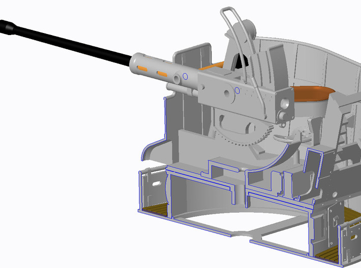 Bofors 40mm L/70 MEL 1:40 3d printed Bild vom CAD-Modell