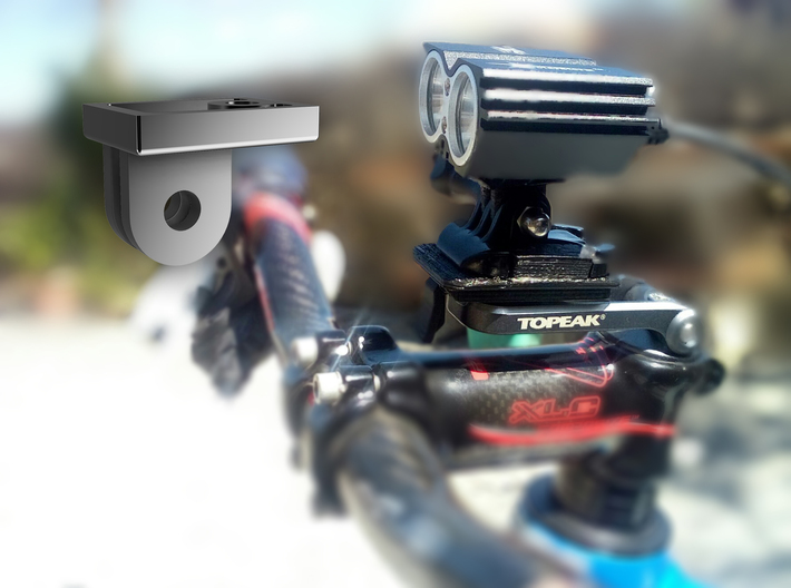 Adapter from Gopro Mount to CREE Bike Light 3d printed 