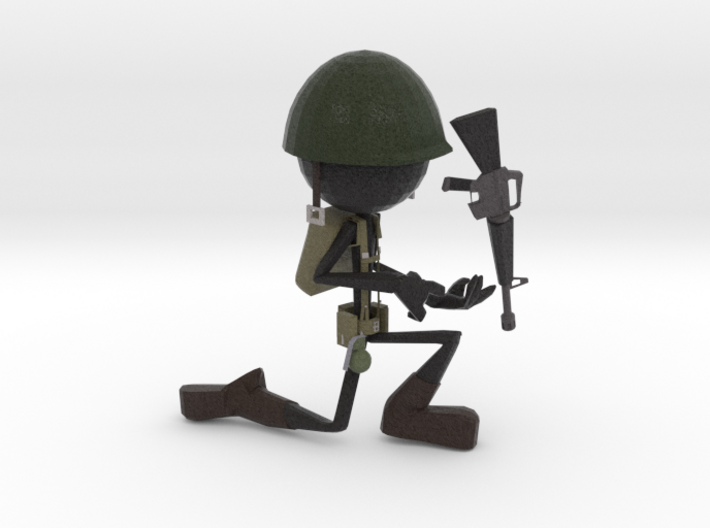 Stickman Soldier 3d printed