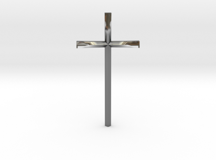 Cross love pendant 3d printed 