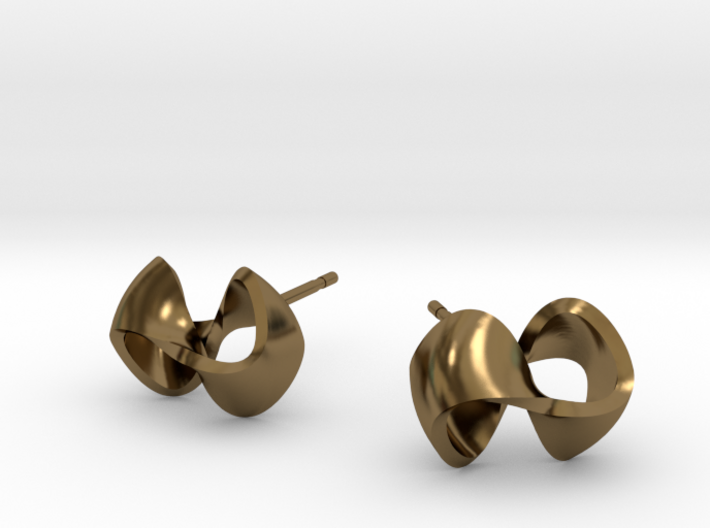 Infinity knot earrings 3d printed