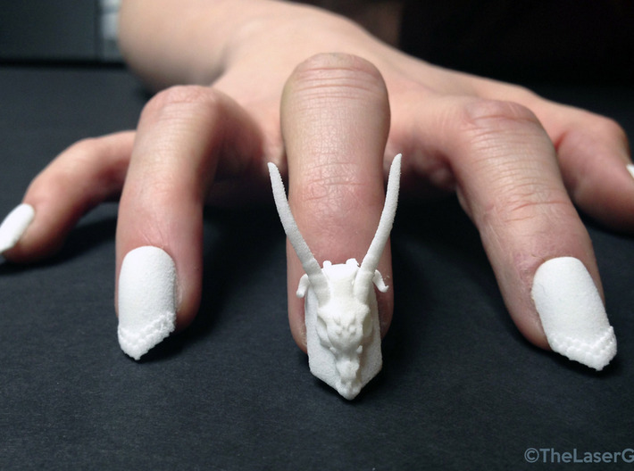 Dragon Master Nails (Size 3) 3d printed White Strong and Flexible