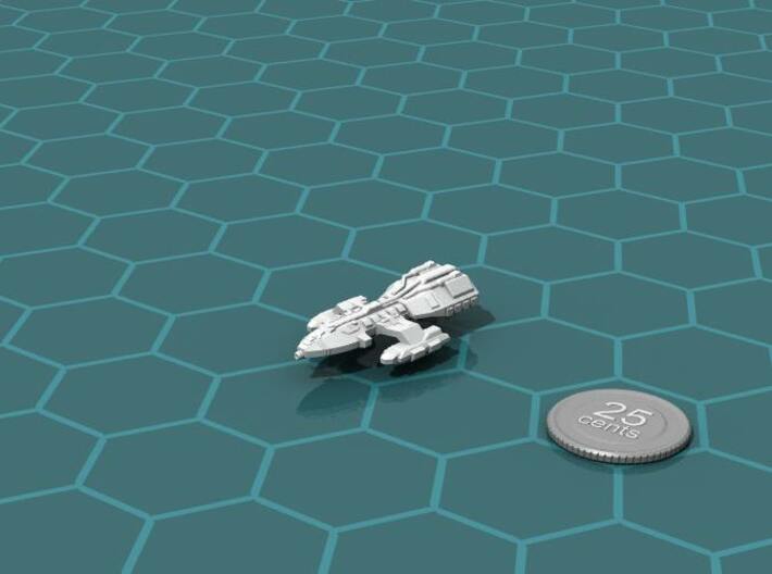 Long Range Courier 3d printed Render of the model, with a virtual quarter for scale.