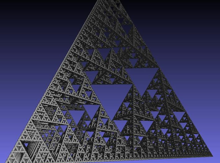 Sierpinski tetrahedron level 7 3d printed
