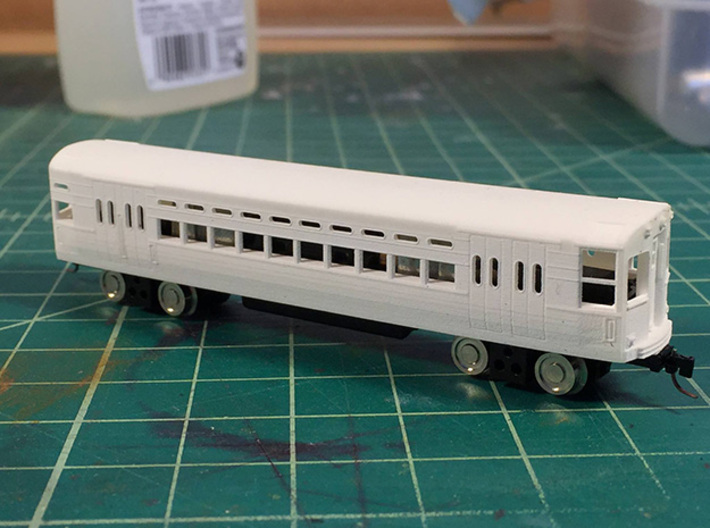 N Scale CTA 1-50 Series Car (3rd Rail Version) 3d printed