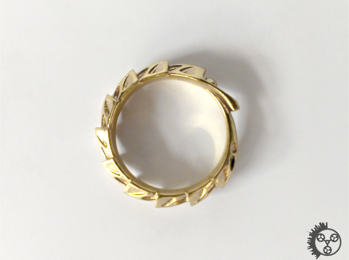 Carapace Ring 3d printed Carapace Ring - Polished Brass Top