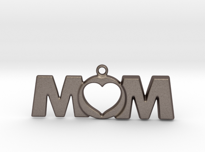 Love Mom Pendant 3d printed
