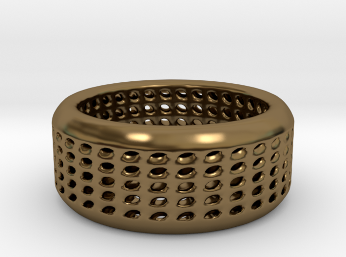 Swiss Cheese Ring Size8 3d printed