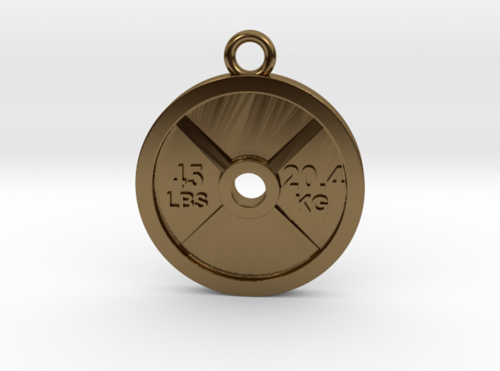 45 lb Weight Plate Pendant 3d printed 