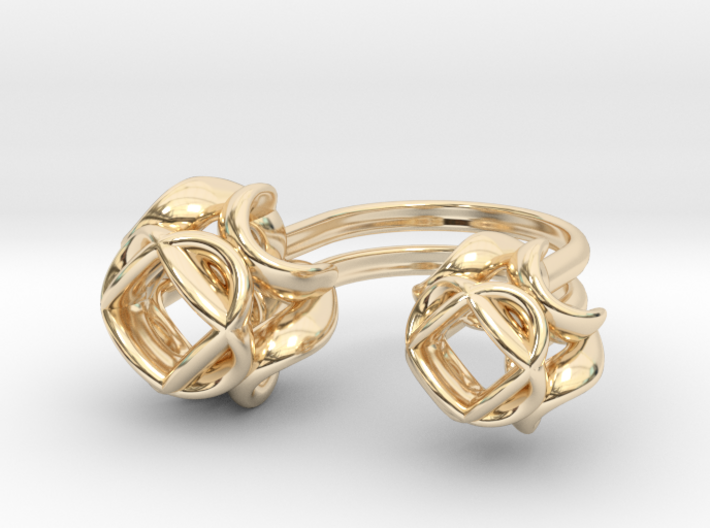 Double Rose Ring size 1 3d printed