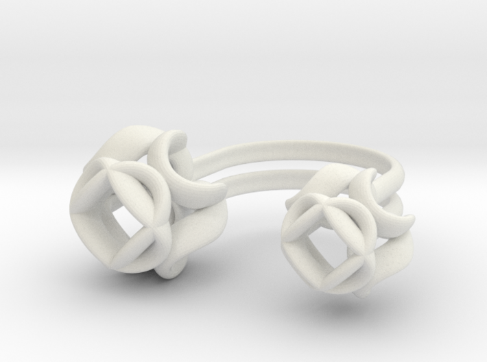 Double Rose Ring size 2 3d printed 