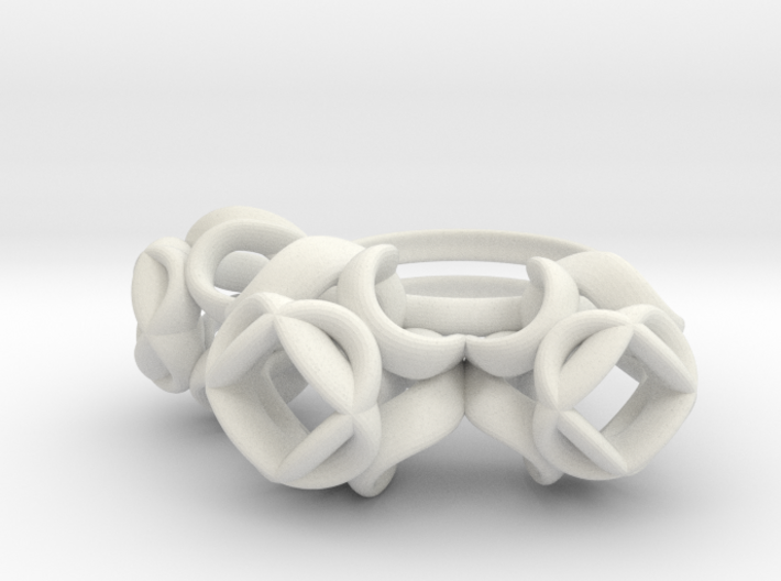 Trio Rose Ring size 1 3d printed 