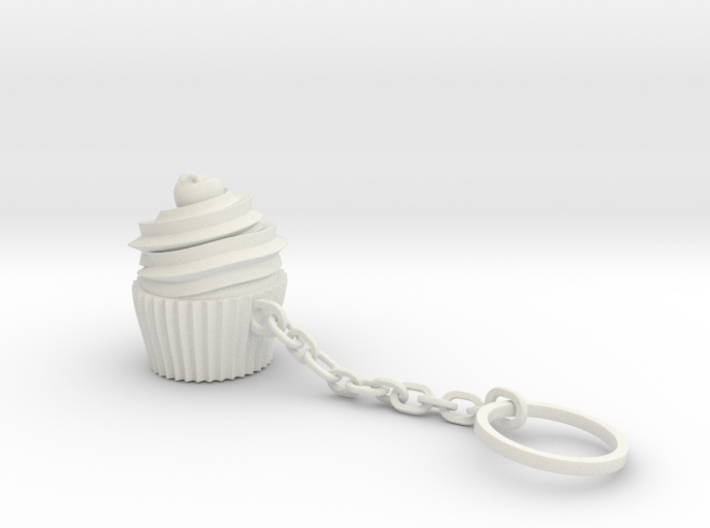 Cupcake Keychain 3d printed