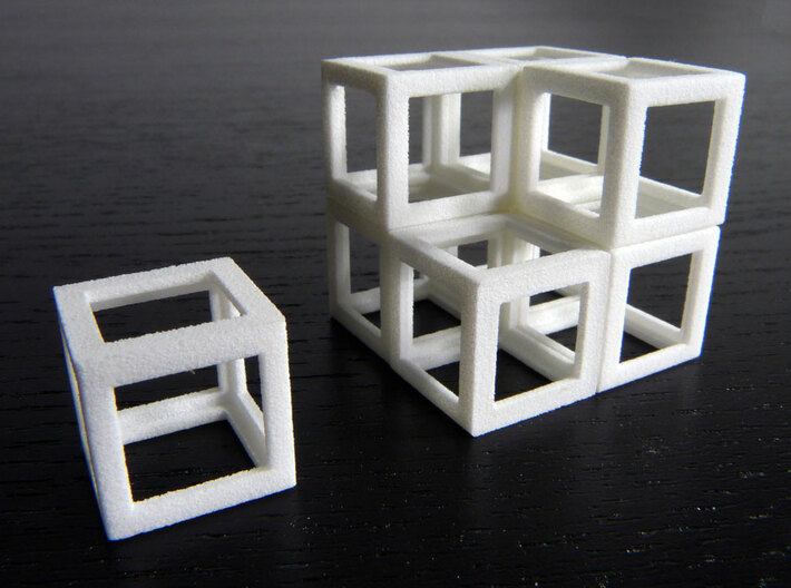 Eight cubes 3d printed