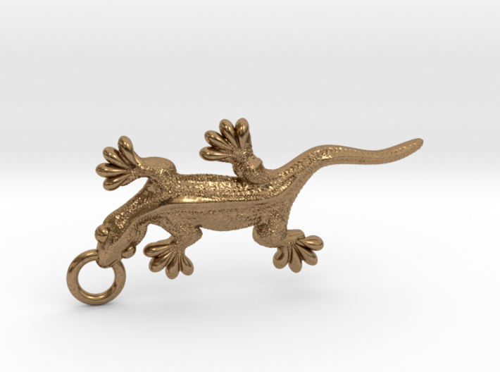 Gecko pendant 3d printed