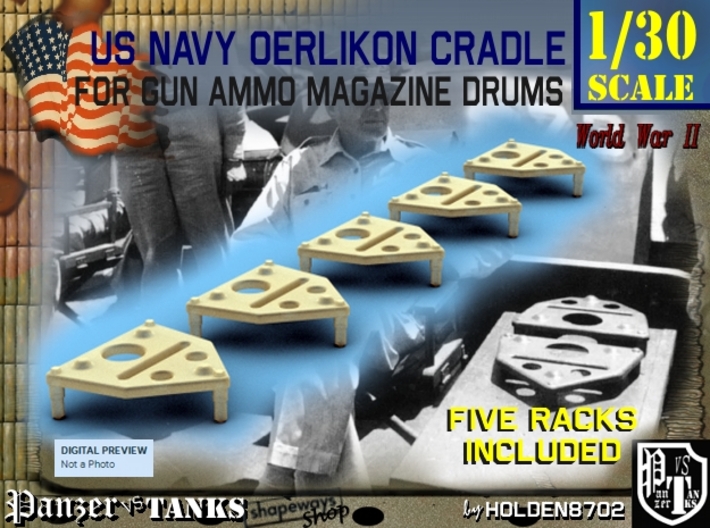 1-30 Oerlikon Magazine Cradle Set1 3d printed