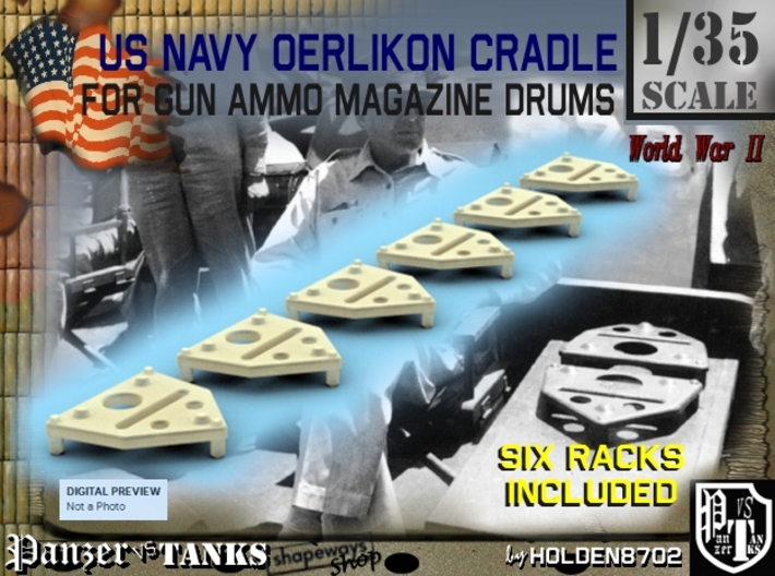 1-35 Oerlikon Magazine Cradle Set1 3d printed