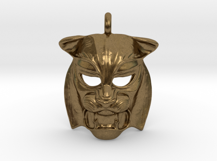 Tiger kabuki-style Pendant 3d printed
