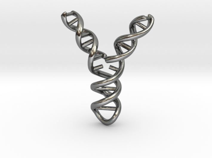 Replicating DNA (small) 3d printed Replicating DNA Pendant