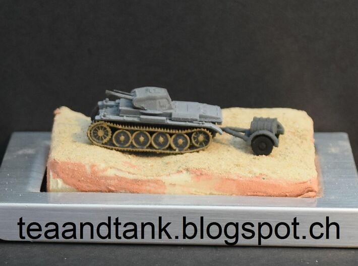 1/144 trailer with oil drums for Wehrmacht tanks 3d printed