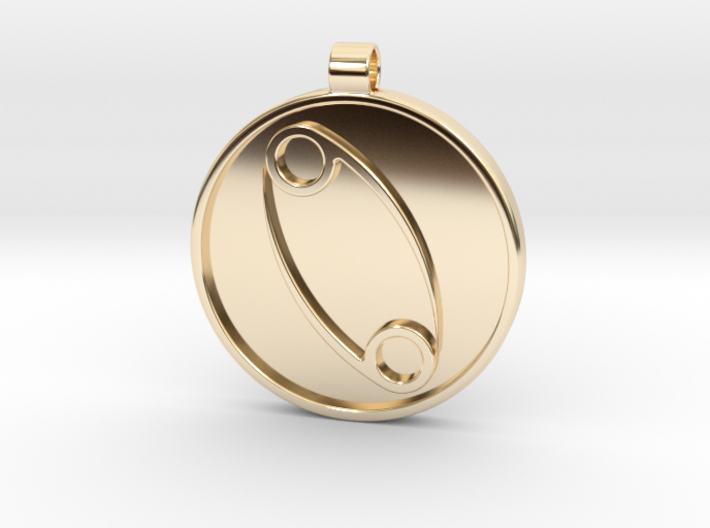 Zodiac KeyChain Medallion-CANCER 3d printed