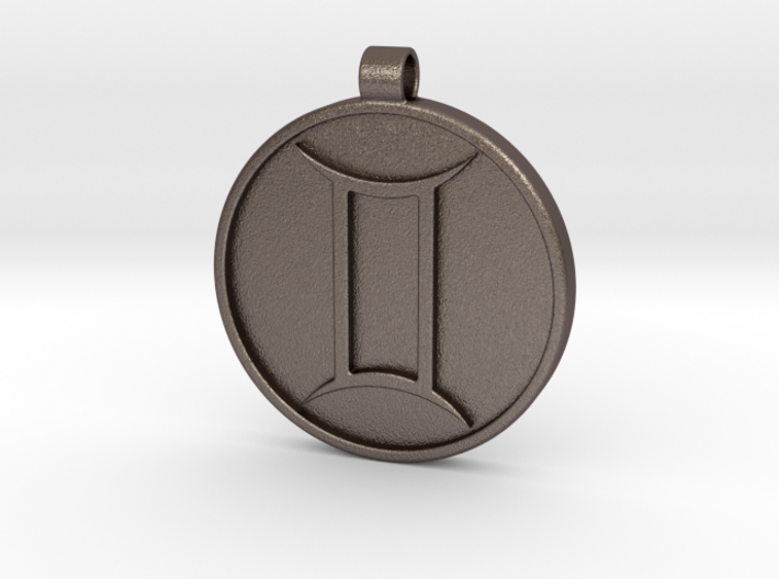 Zodiac KeyChain Medallion-GEMINI 3d printed