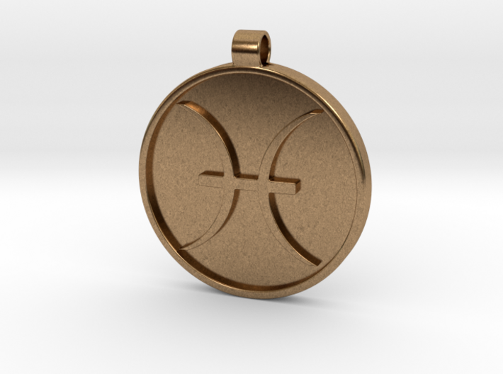 Zodiac KeyChain Medallion-PISCES 3d printed