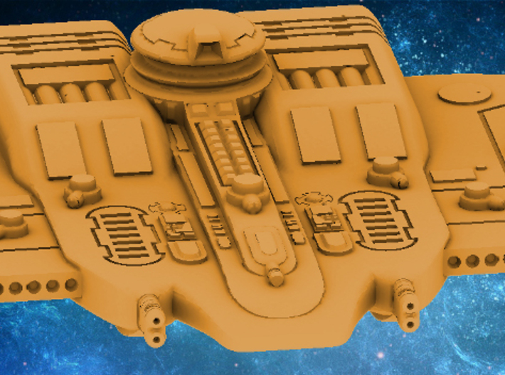 Tau Cruiser Customized Battlefleet Proxy Protector 3d printed close up