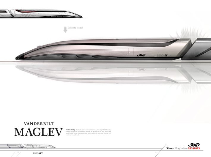 Maglev Train Design - from Concept Design Quest 3d printed 