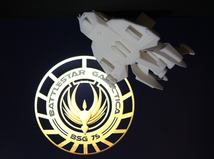 Raptor, Combat in Flight (Battlestar Galactica) 3d printed 