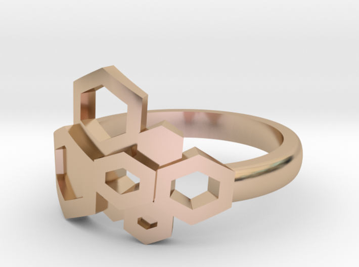 Honey ring polished 3d printed