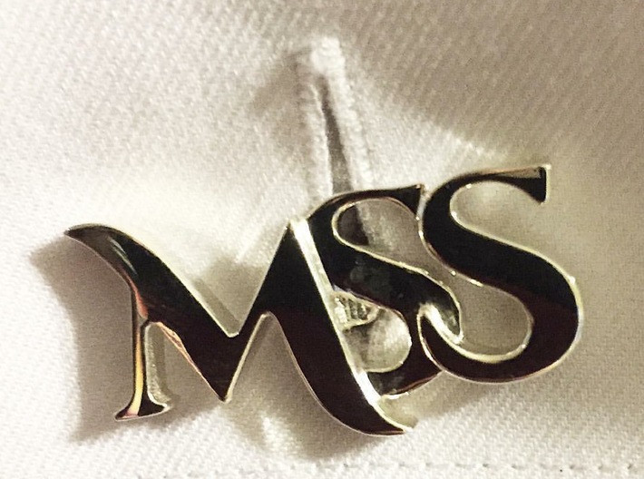 Monogram Cufflinks MSS 3d printed